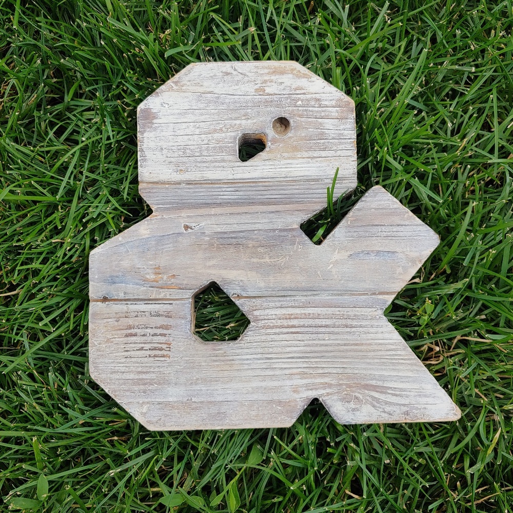Rustic Wood "&" Symbol